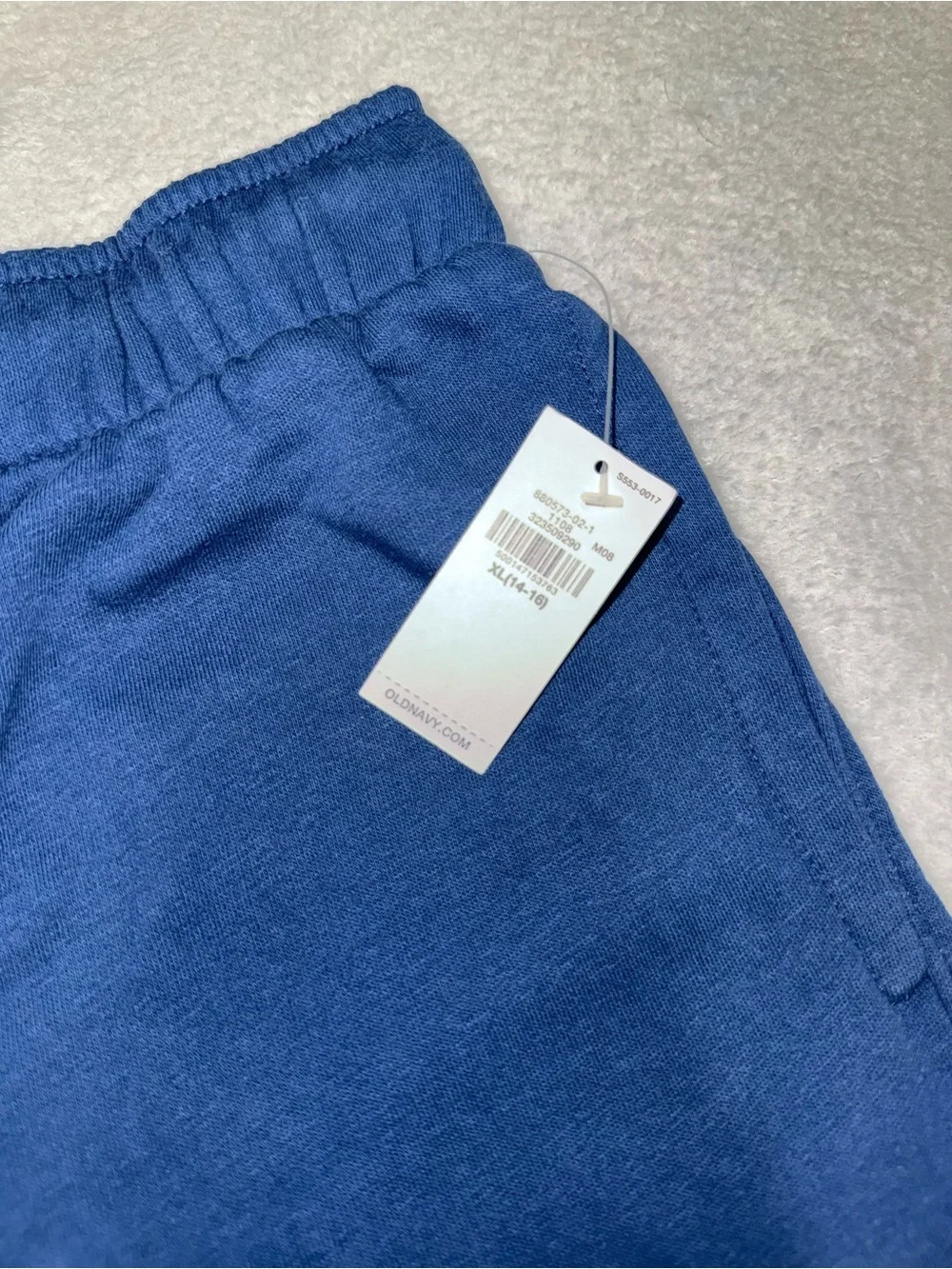 Old Navy Navy Blue Pull-On Athletic Shorts with White Drawstring